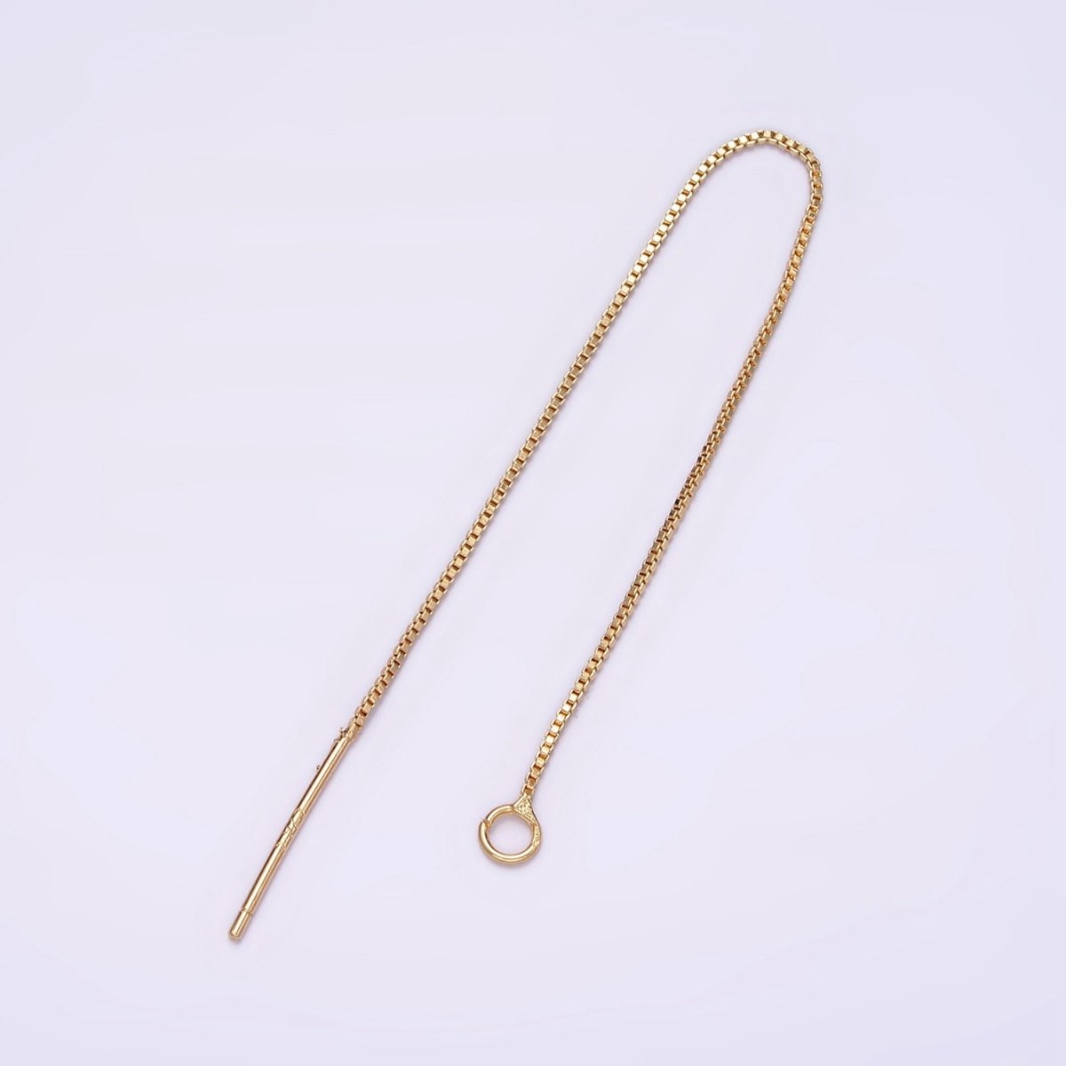 14K Gold Filled 90mm Box Chain Threader Earrings Jewelry Making Findings Supply | Z-505