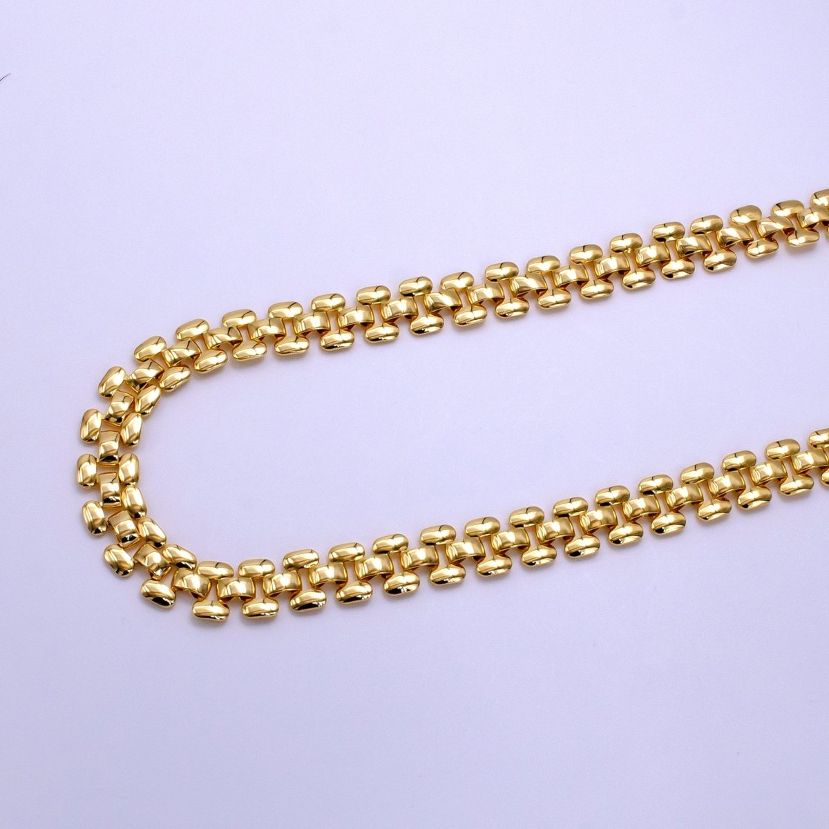 14K Gold Filled 9.5mm Panther Chain 16 Inch Choker Necklace | WA-2414