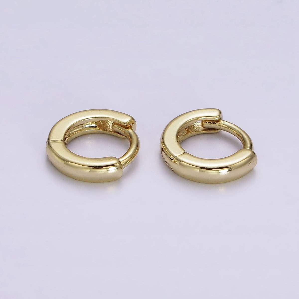 14K Gold Filled 9mm Mini Flat Cartilage Huggie Earrings | AE808