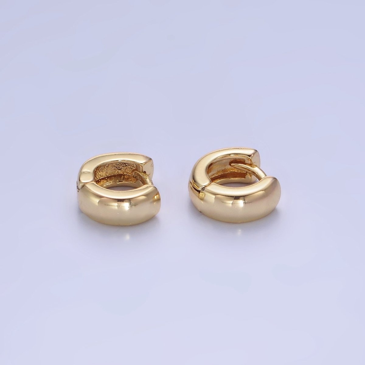 14K Gold Filled 9mm Wide Minimalist Cartilage Huggie Earrings | AB1333