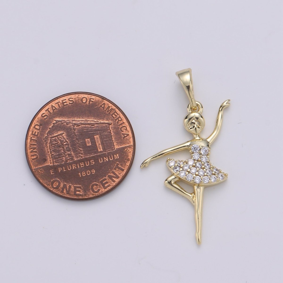 14K Gold Filled Ballerina Pendants  J-099