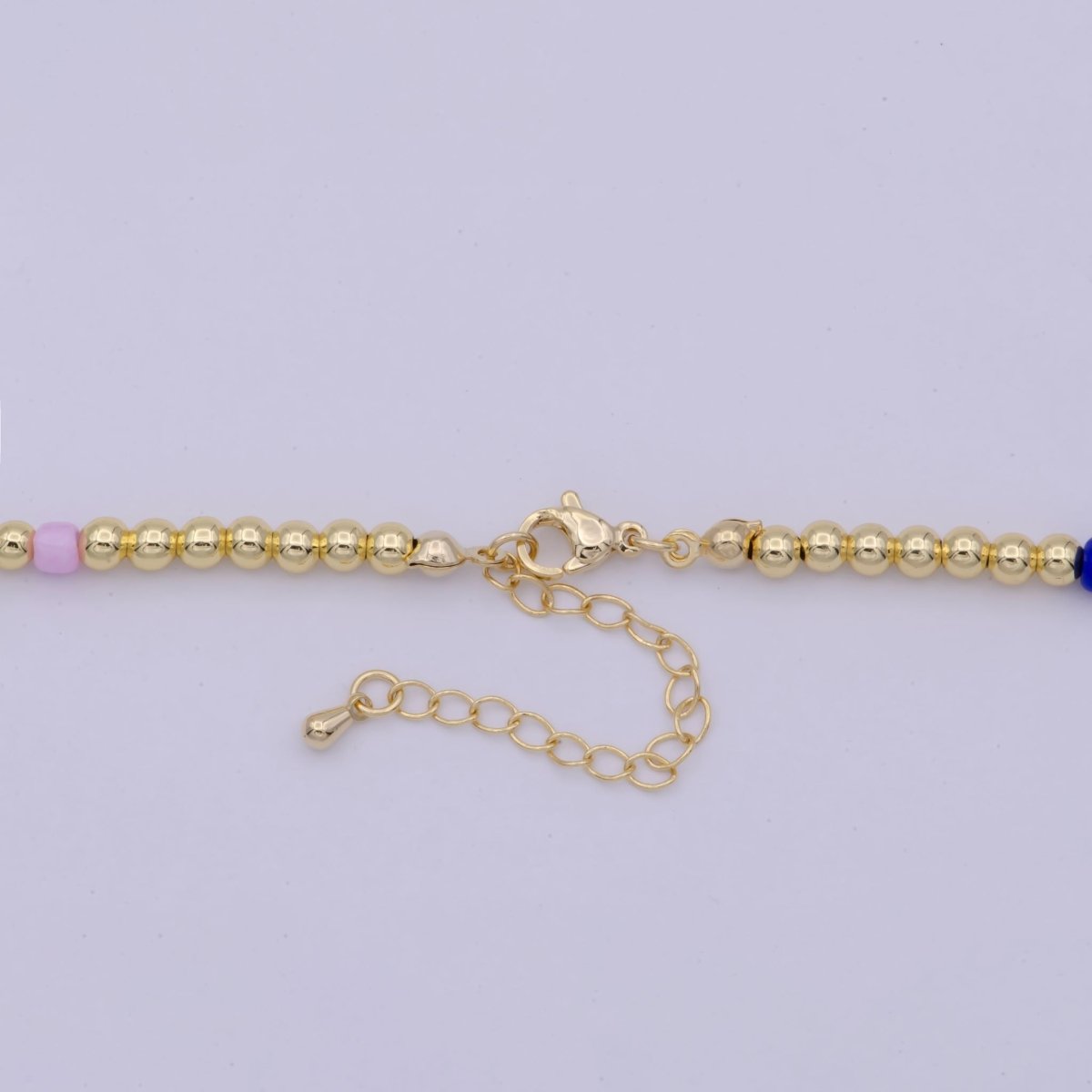 OS 14k Gold filled Bead necklace, minimal delicate necklace, dainty Pearl gradient necklace, colorful beaded boho crystal necklace | WA-546 Clearance Pricing