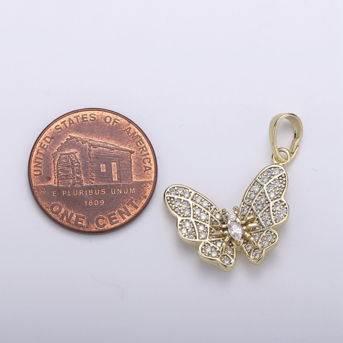 14K Gold Filled Butterfly Pendants  J-096