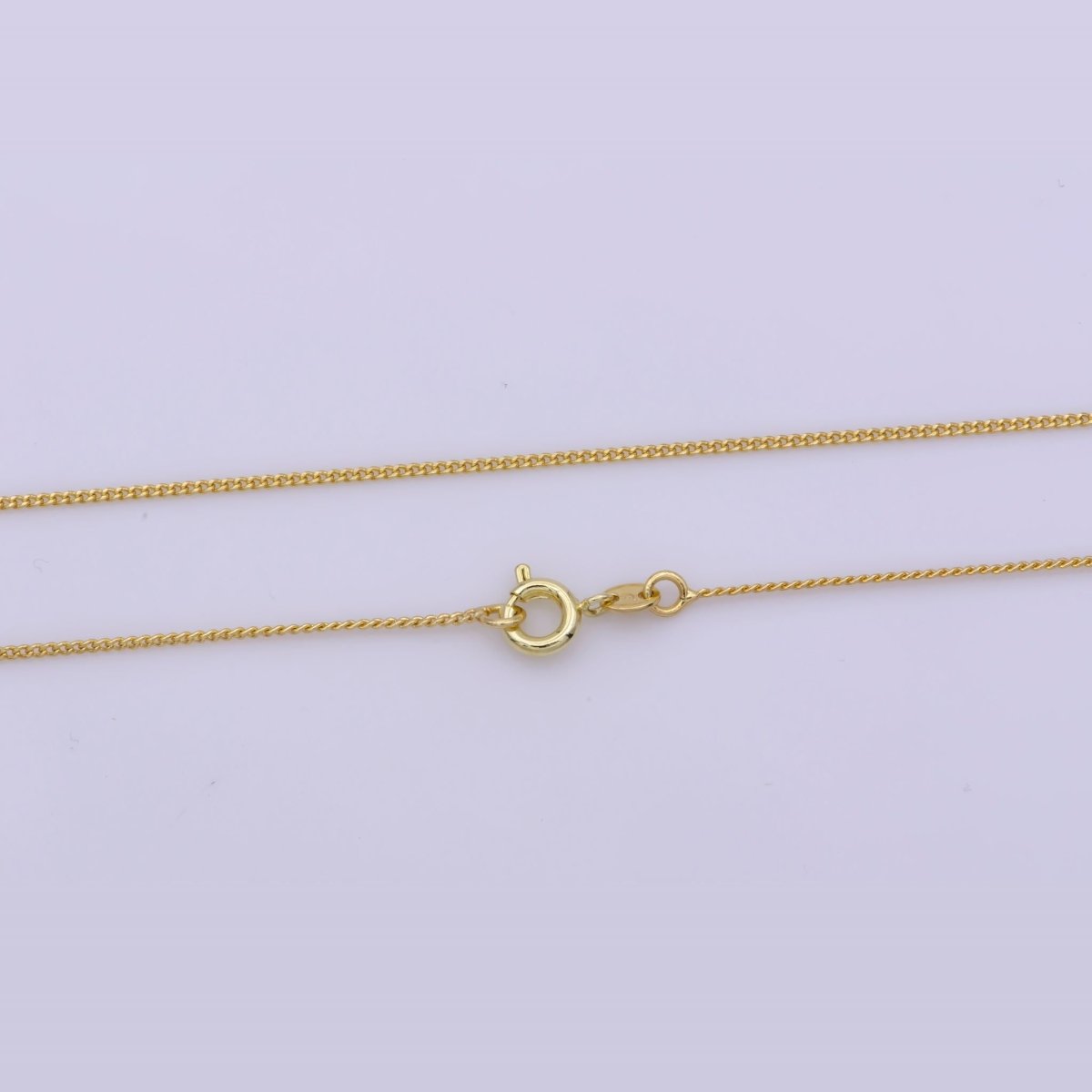 14k Gold Filled Cable Finished Chain, Necklace 19.5 inch Chain for Layering Necklace, Dainty 1mm w/ Spring Clasps | WA-390 Clearance Pricing