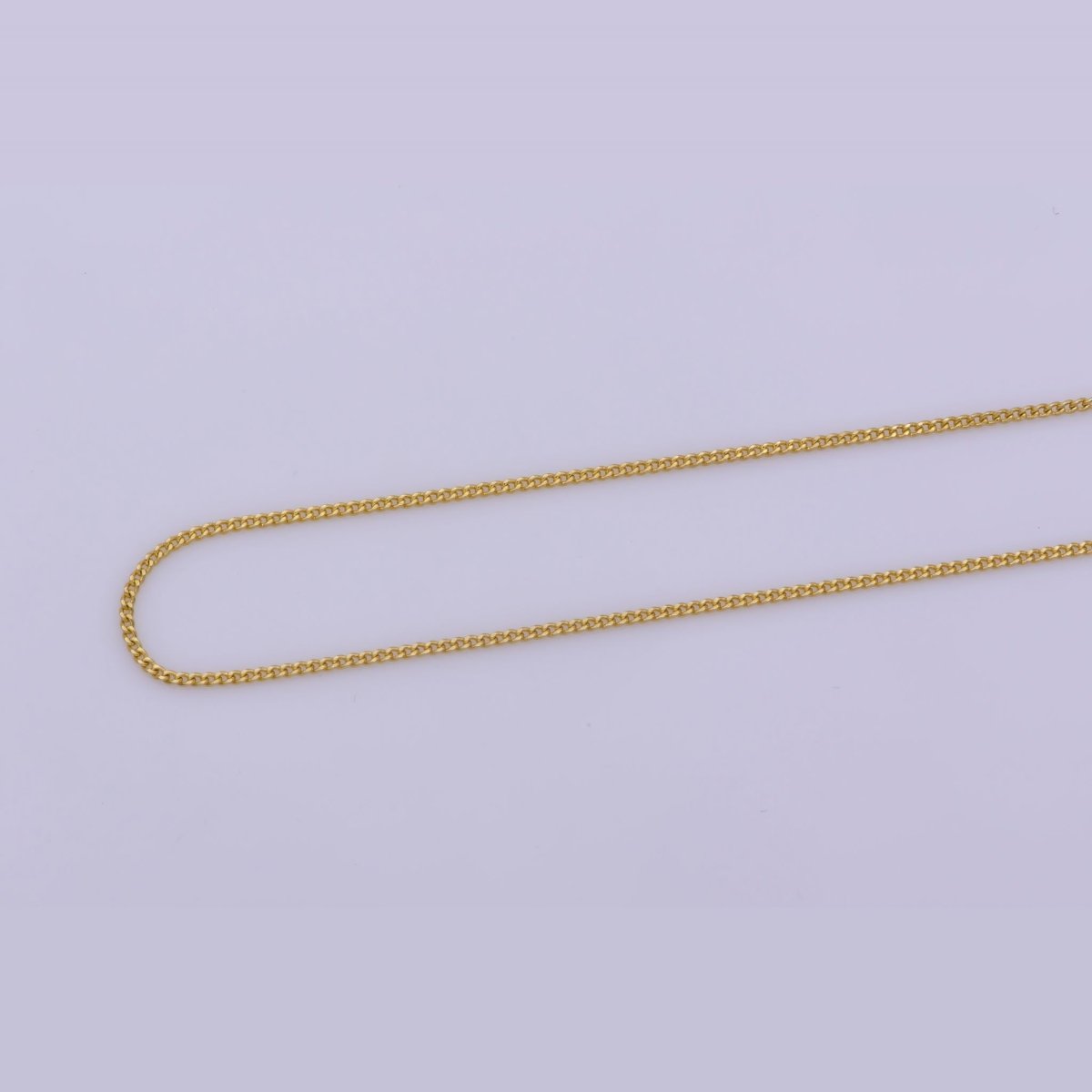 14k Gold Filled Cable Finished Chain, Necklace 19.5 inch Chain for Layering Necklace, Dainty 1mm w/ Spring Clasps | WA-390 Clearance Pricing