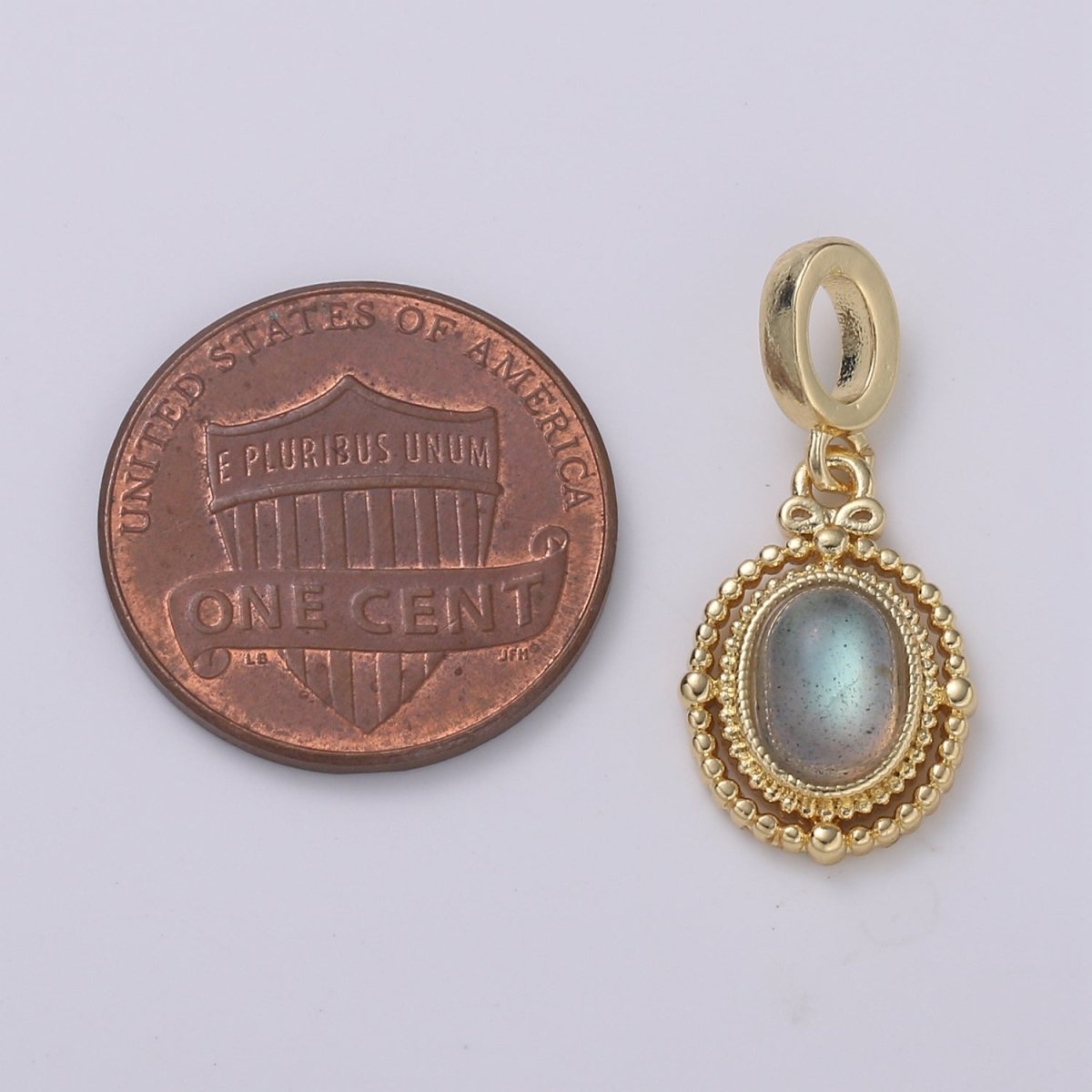 14k Gold filled Charm Geometric Bold Oval charm Rainbow Labradorite Medallion pendant, Necklace Bracelet supply, Jewelry makings H-301