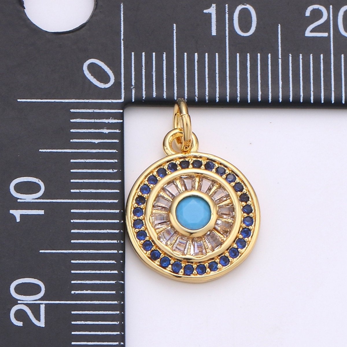 14k Gold Filled Charms, Micro Pave Sun Charms, Sun Jewelry, Cubic Zirconia Charms, Turquoise Cz Stone Charms D-625
