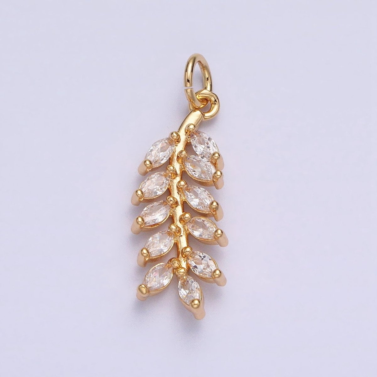 14K Gold Filled Clear Marquise CZ Olive Add-On Charm in Gold & Silver | AC599 AC622