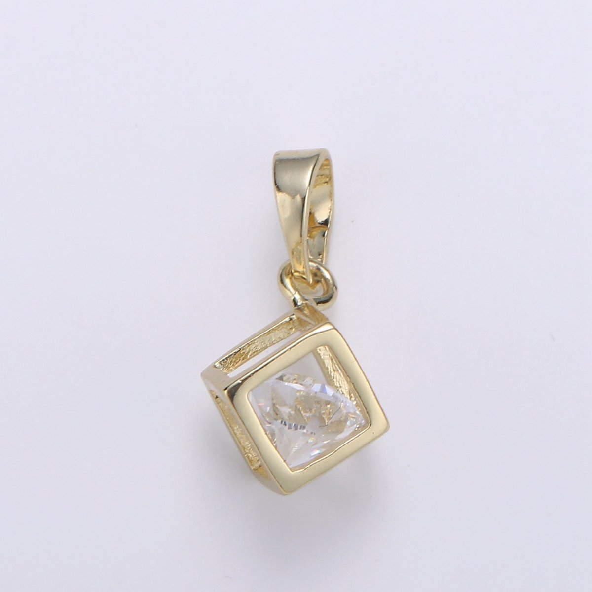 14K Gold Filled Cube Pendants  J-090