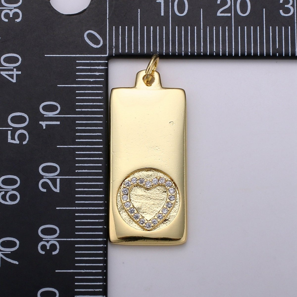 14k Gold Filled Cubic Zirconia Moon Star Butterfly Evil Eye Dog Tag Charm Celestial CZ Add-on Medallion Gold Filled CZ Pendant, Heart Cross D-835 TO D-842