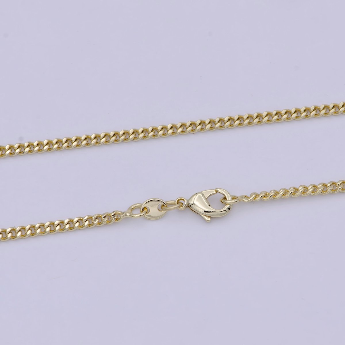 14K Gold Filled Curb Chain Necklace 2.1mm width Dainty Gold Chain Necklace | WA-756 Clearance Pricing