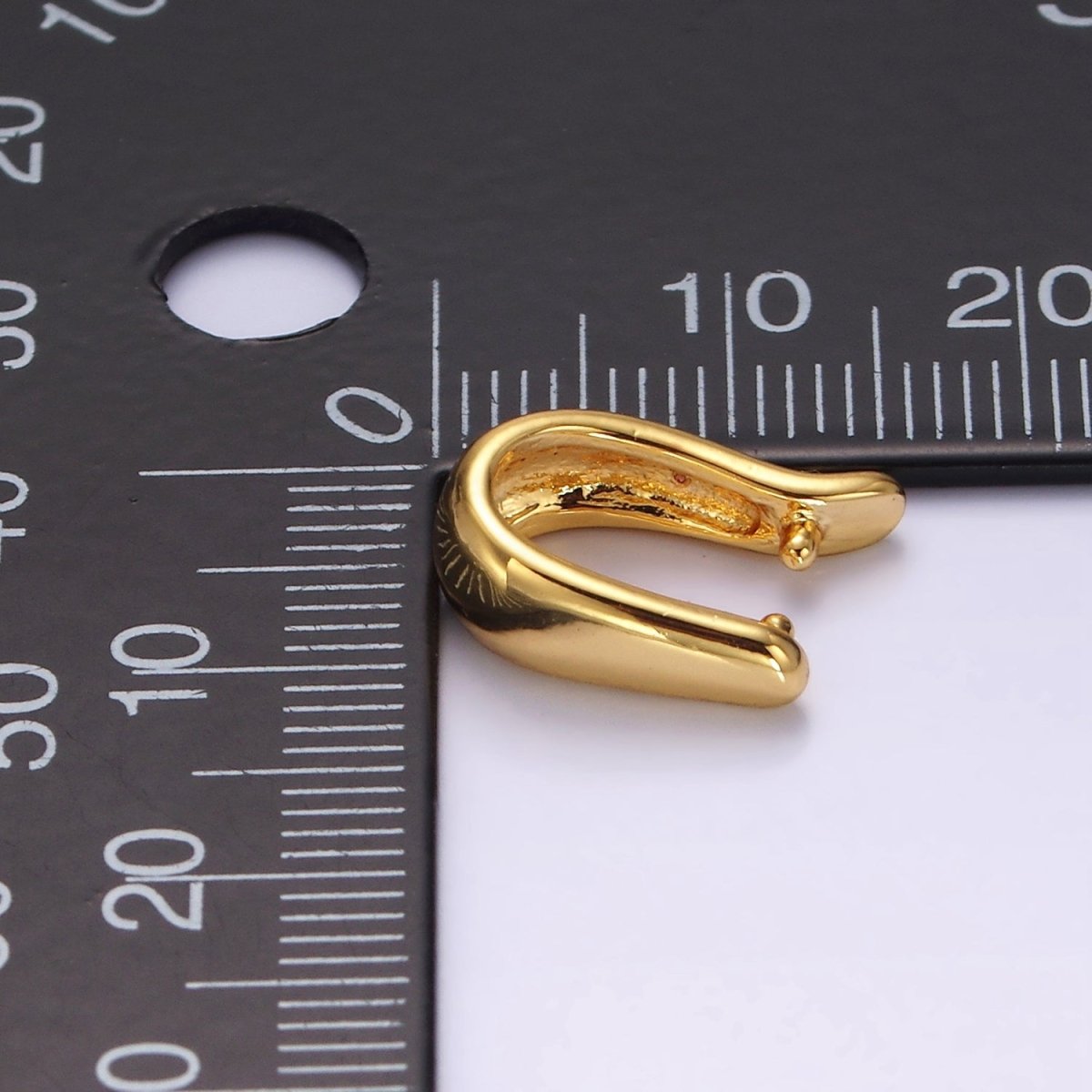 14K Gold Filled Curved Band Snap Bail Minimalist Jewelry Findings Supply | Z583