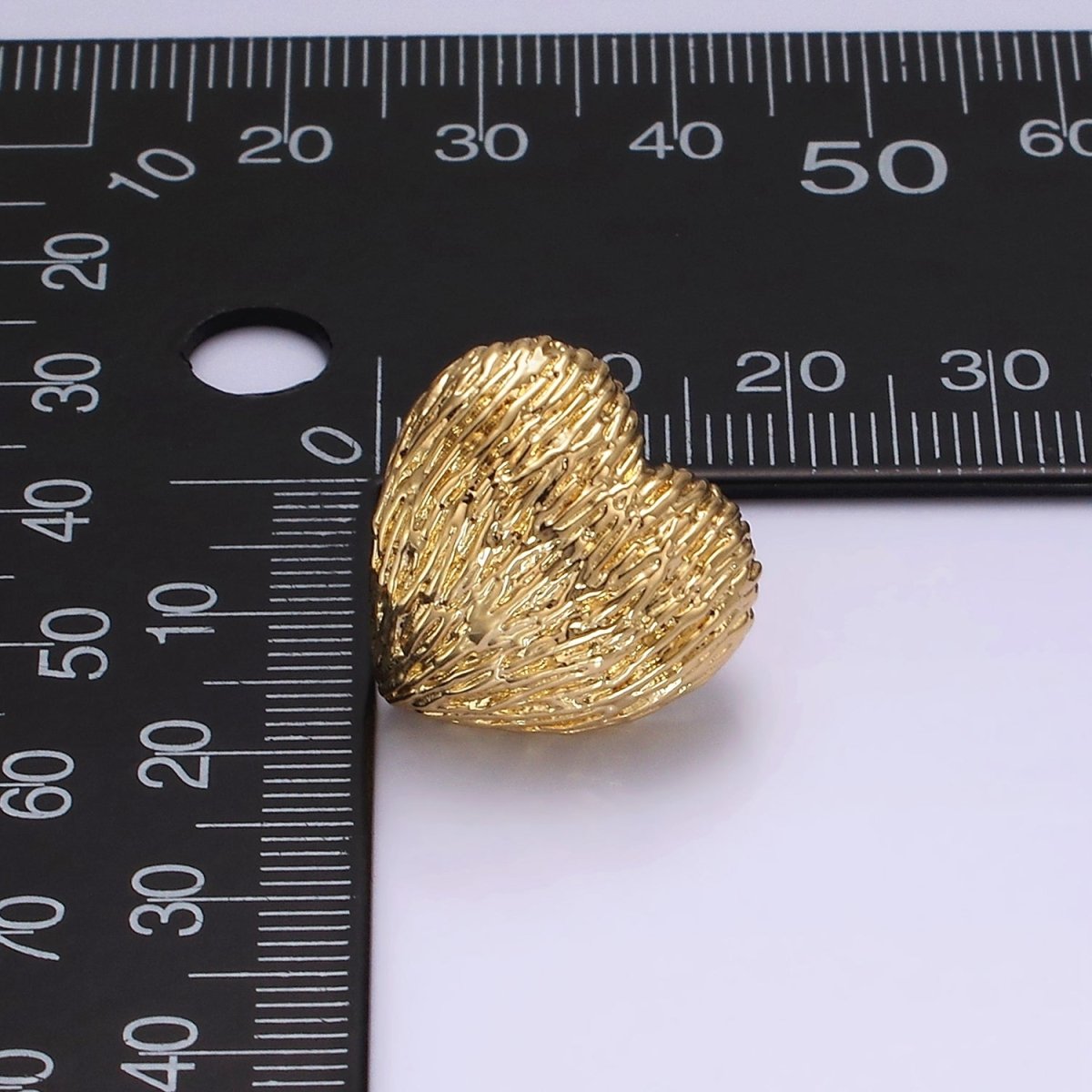 14K Gold Filled Curved Textured Heart Dome Stud Earrings in Gold & Silver | V479 V480