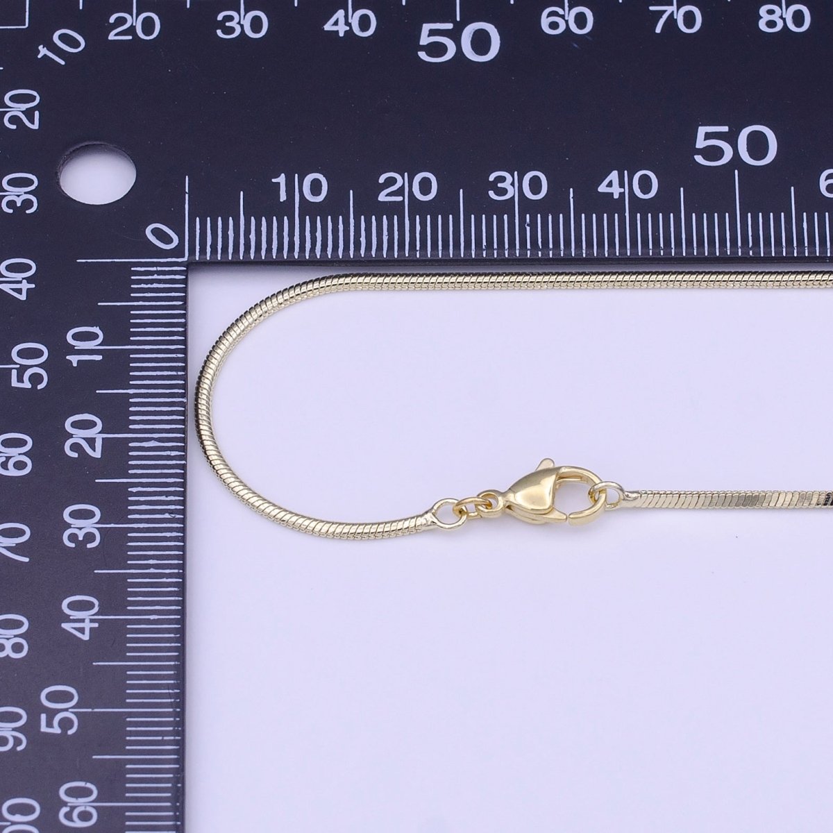 14K Gold Filled Dainty 1.5mm Omega 18 Inch Chain Necklace w. Lobster Clasps Closure | WA-1456 Clearance Pricing