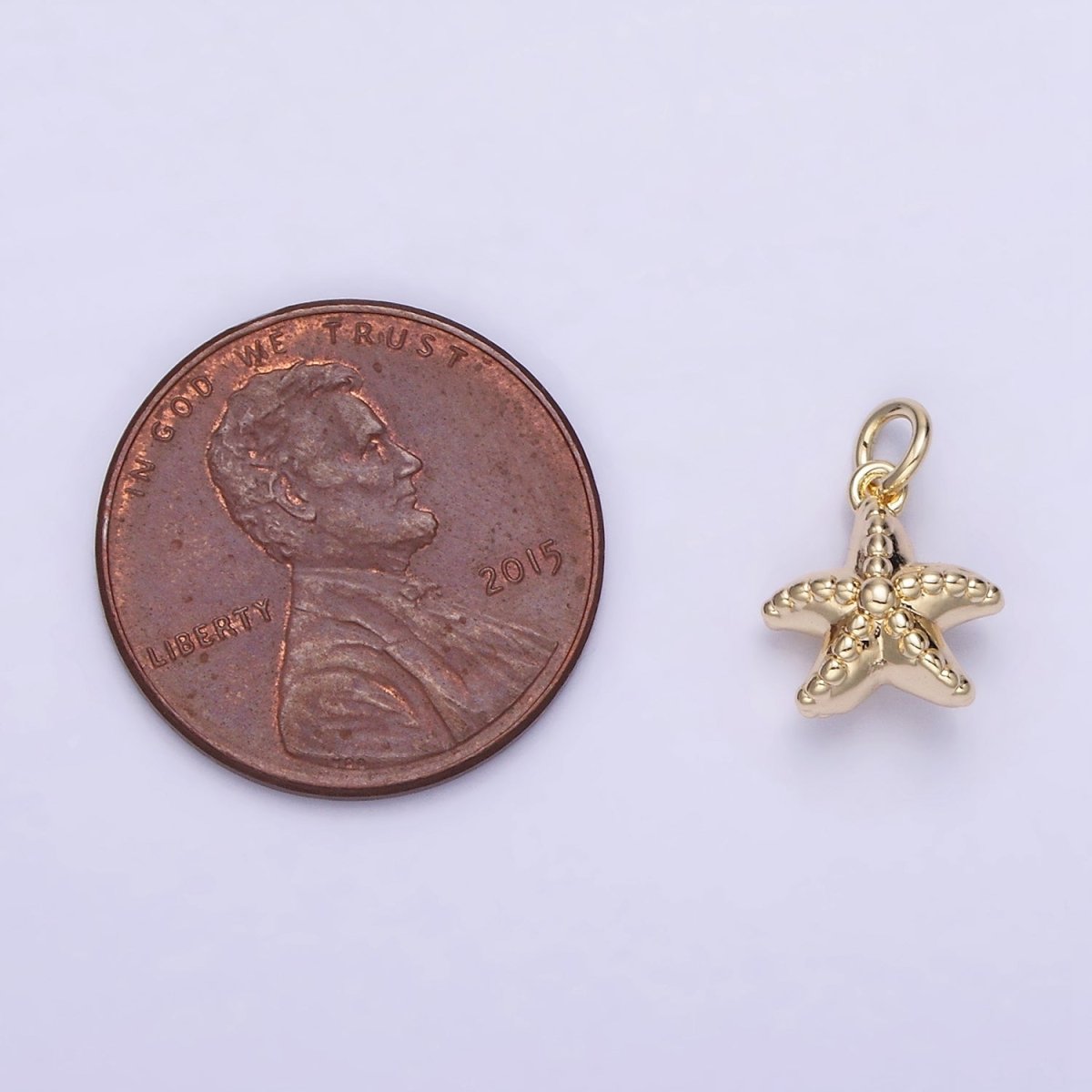 14K Gold Filled Dotted Sea Fish Animal Minimalist Mini Charm | AG743