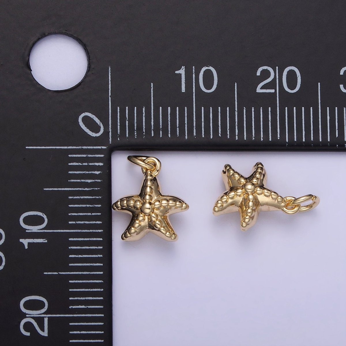 14K Gold Filled Dotted Sea Fish Animal Minimalist Mini Charm | AG743