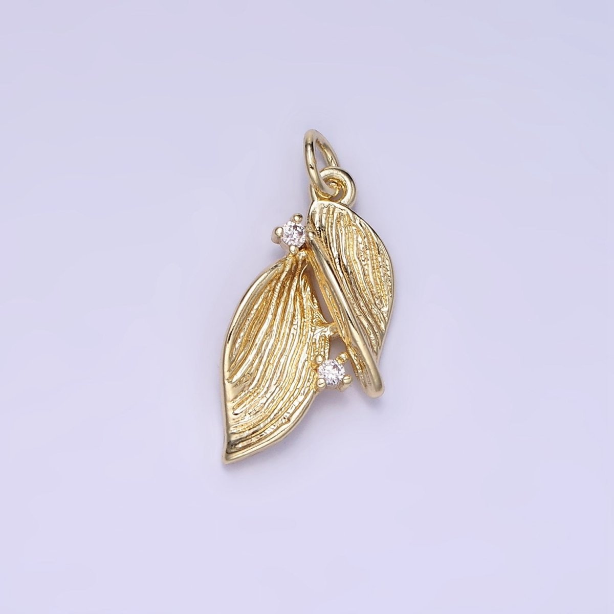 14K Gold Filled Double Leaf Charm | AG-676