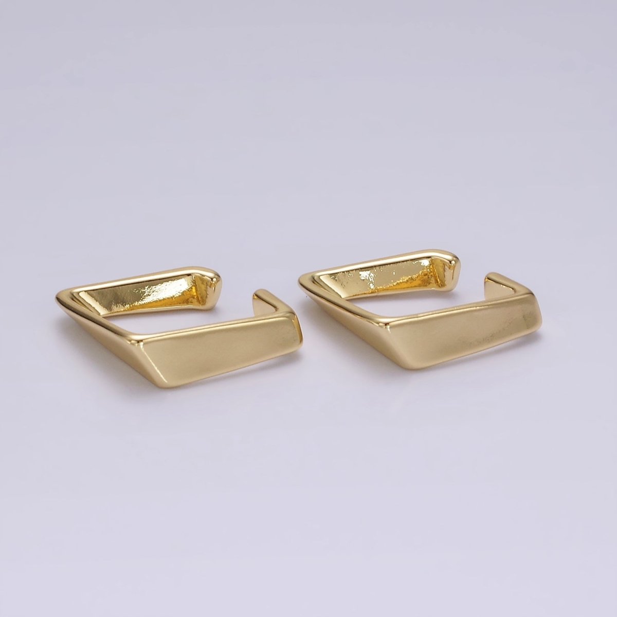 14K Gold Filled Edged Rhombus Geometric Modern Statement Ear Cuff Earrings (1 piece)| AI154
