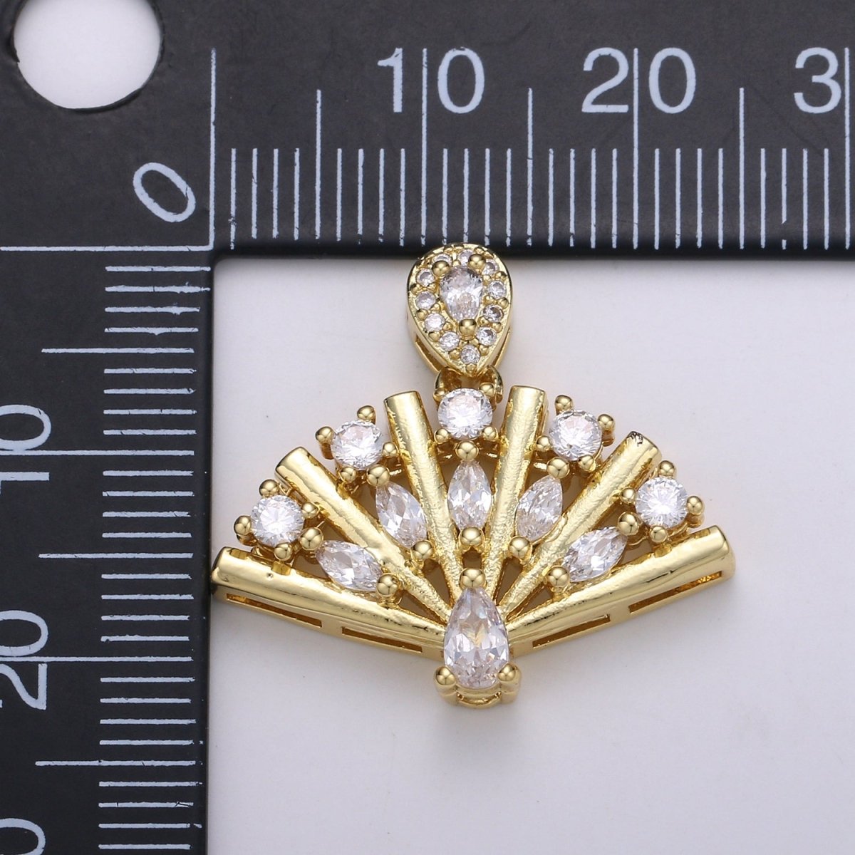 14K Gold Filled Fan Pendants  J-110