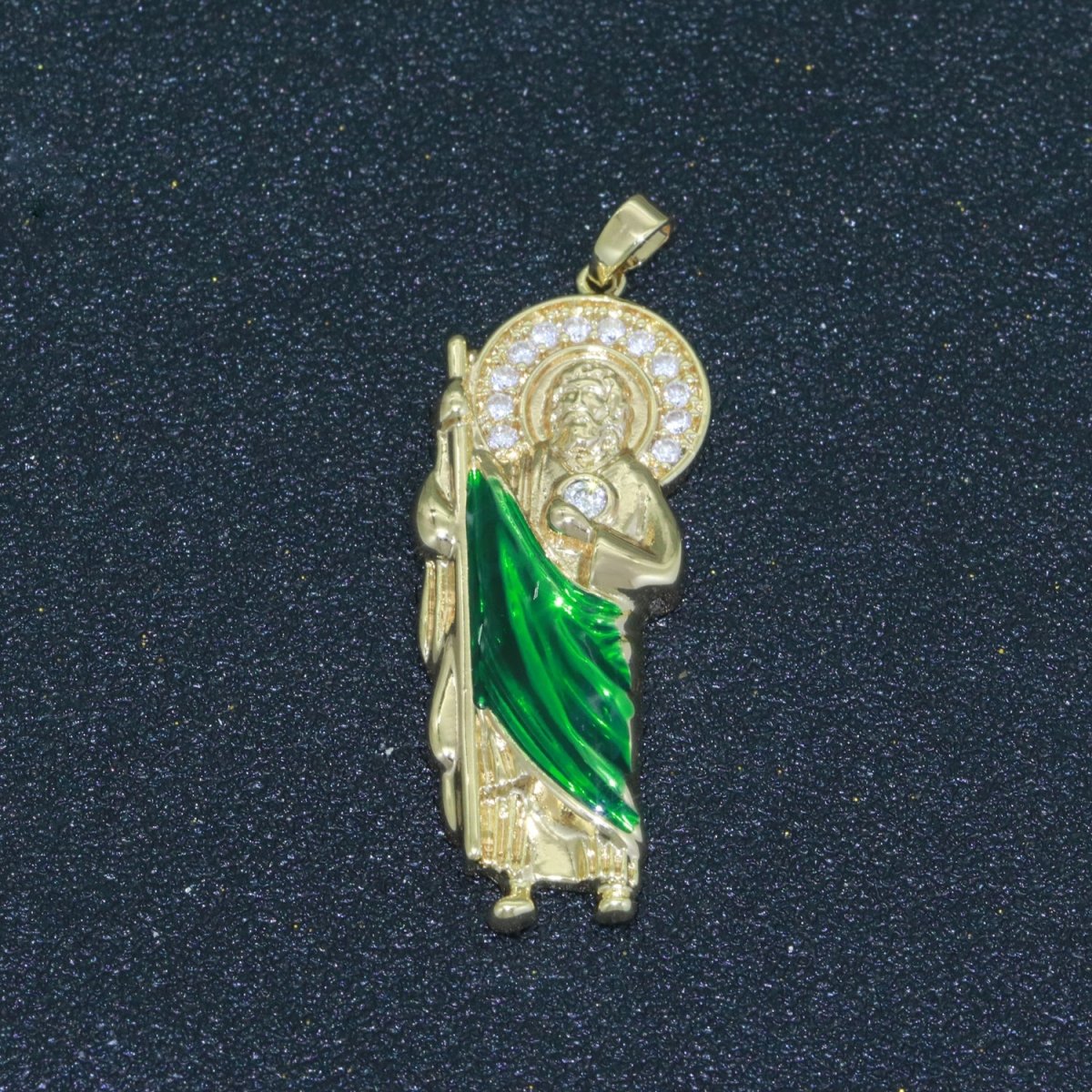 14K Gold Filled Figure San Judas Charm Saint Jude Pendant Hope Saint Pendant N-1332