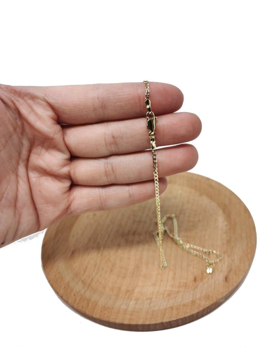 14K Gold Filled Flat Curb Link 1.7mm 18 Inch / 19.6 Inch Layering Chain Necklace | WA-2320 Clearance Pricing