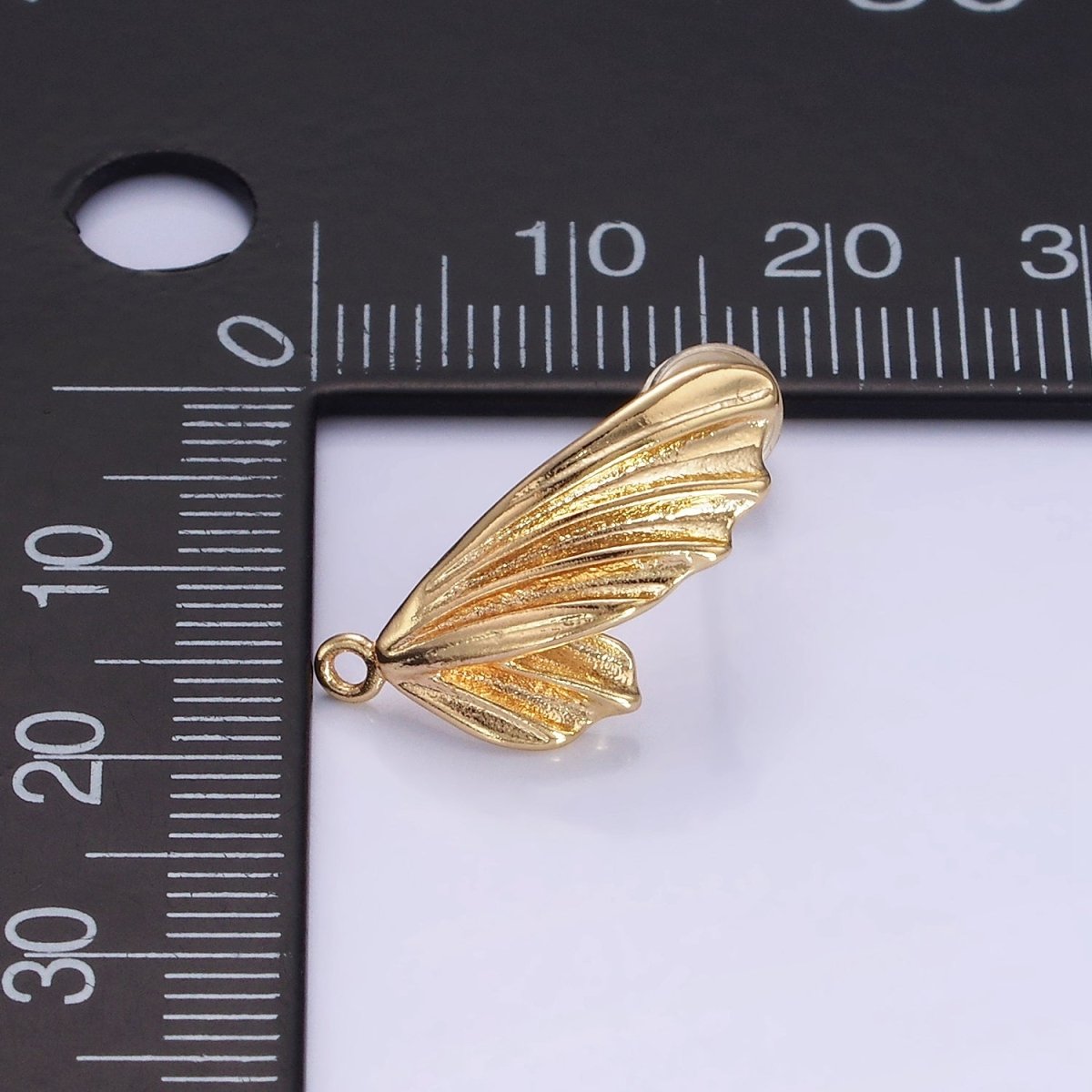 14K Gold Filled Foil Wings Loop Drop Stud Earrings Findings Set | Z706
