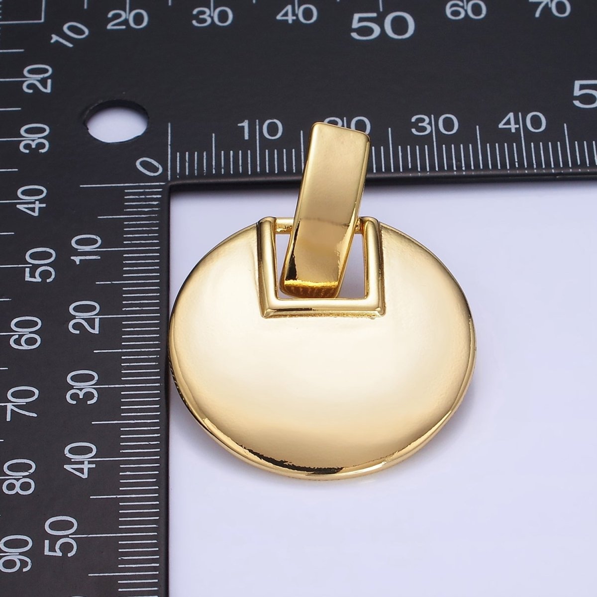 14K Gold Filled Geometric Round Bar Drop Stud Earrings | P462