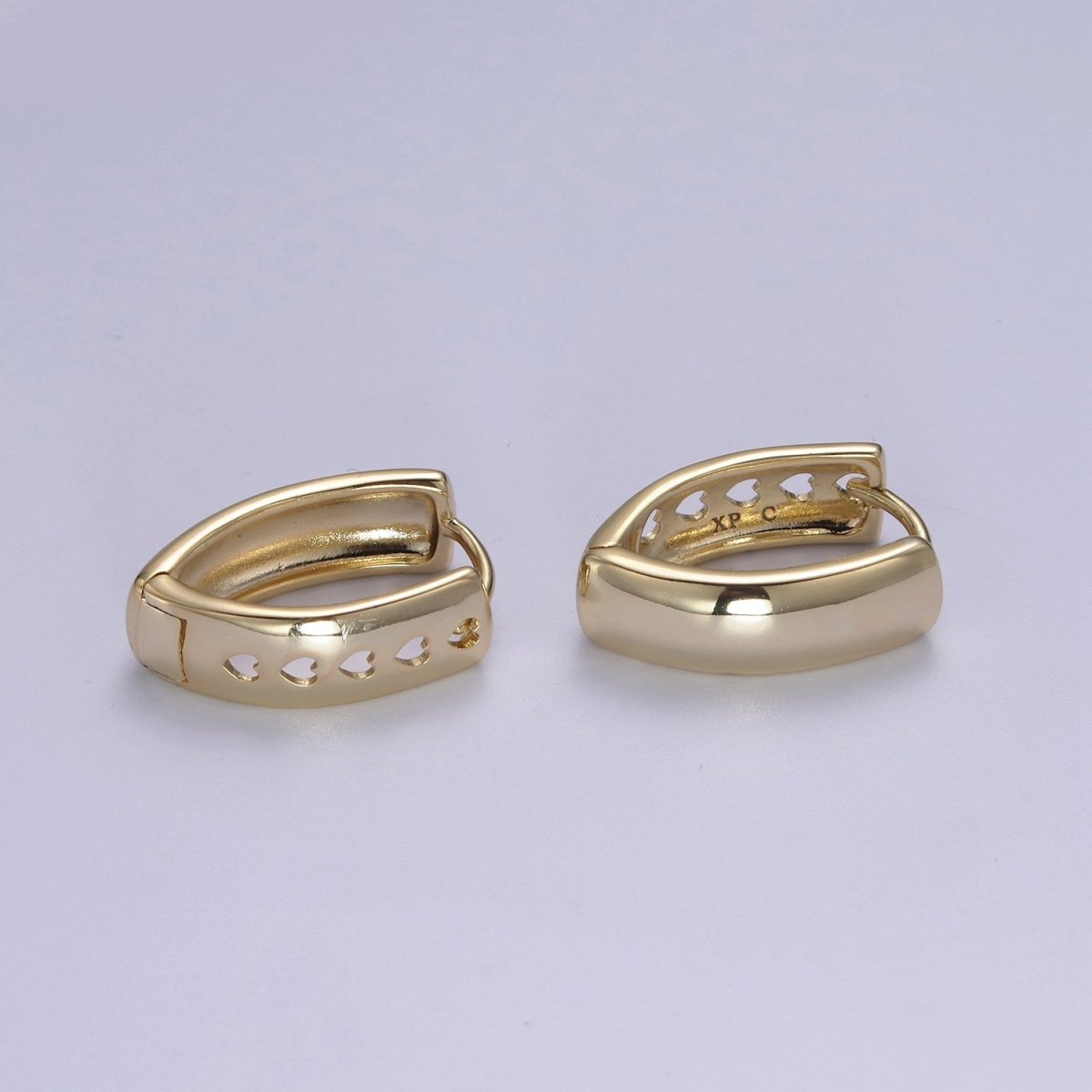 14K Gold Filled Hinged Huggie Earrings Minimalist Hoop Earrings Wholesale Jewelry T-290