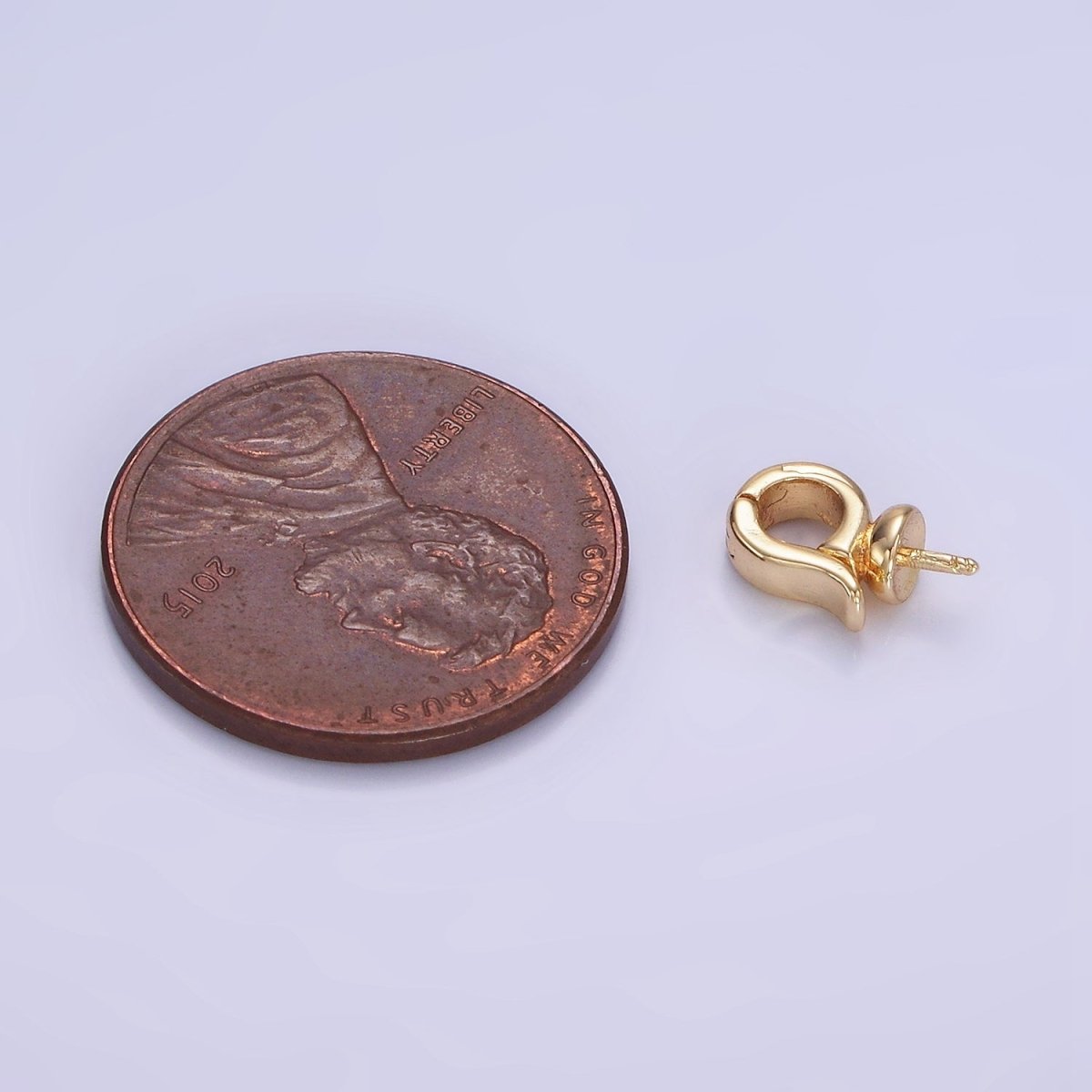 14k Gold Filled Interchangeable Pendant Bail Clasp Removable Bail with Peg Z-699