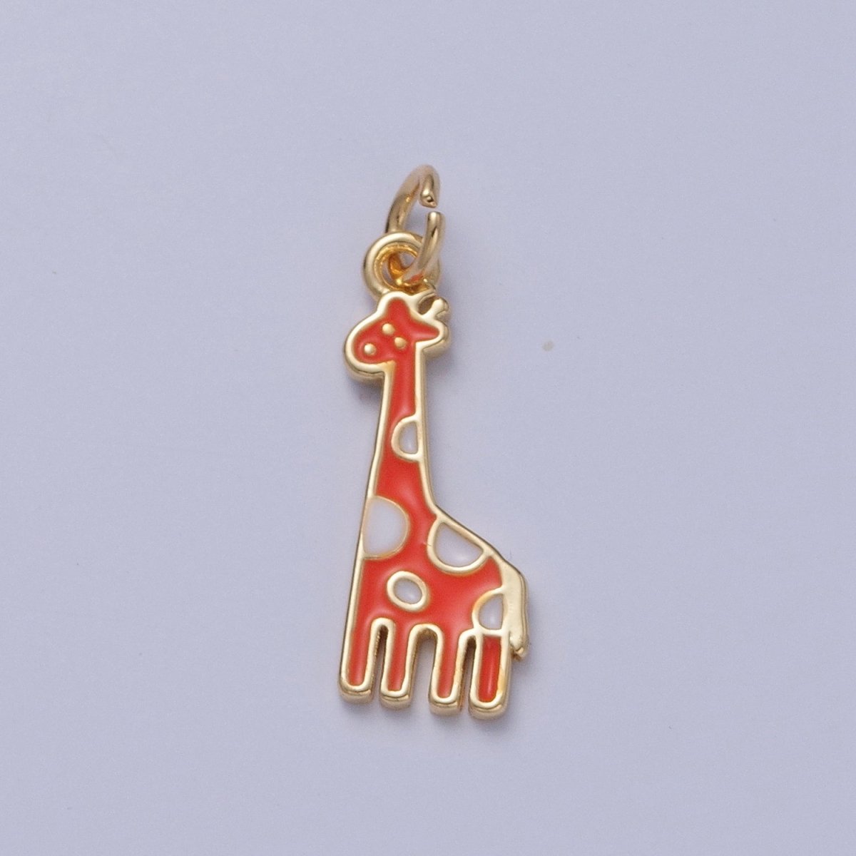 14K Gold Filled Kawaii Enamel Giraffe Safari Charm | X-091 - X-099