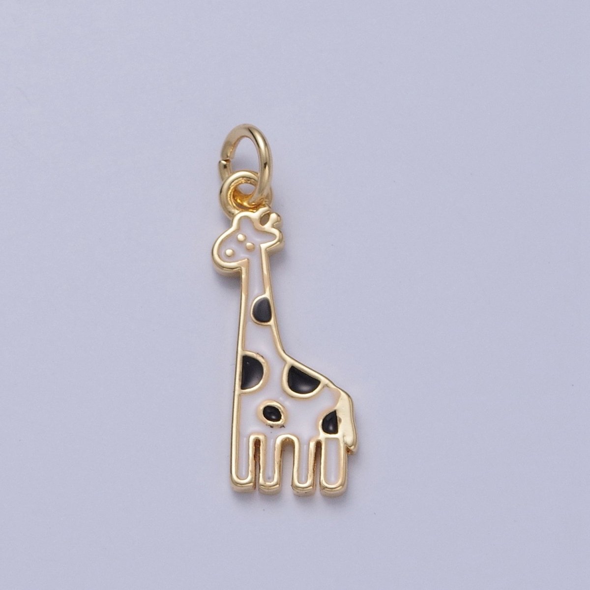 14K Gold Filled Kawaii Enamel Giraffe Safari Charm | X-091 - X-099
