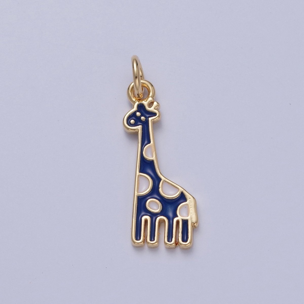 14K Gold Filled Kawaii Enamel Giraffe Safari Charm | X-091 - X-099