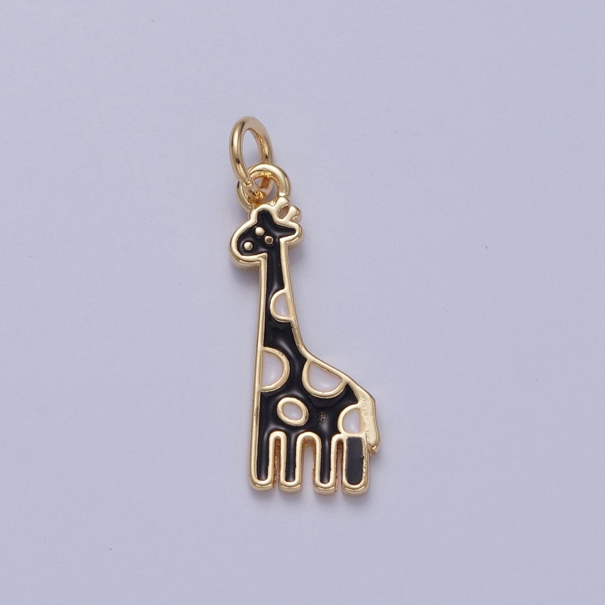 14K Gold Filled Kawaii Enamel Giraffe Safari Charm | X-091 - X-099