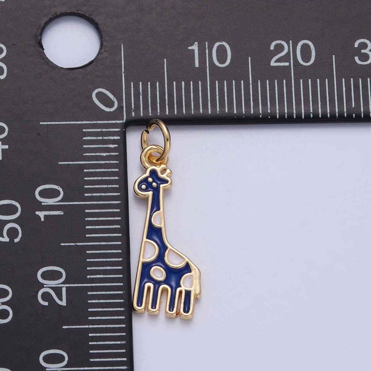 14K Gold Filled Kawaii Enamel Giraffe Safari Charm | X-091 - X-099