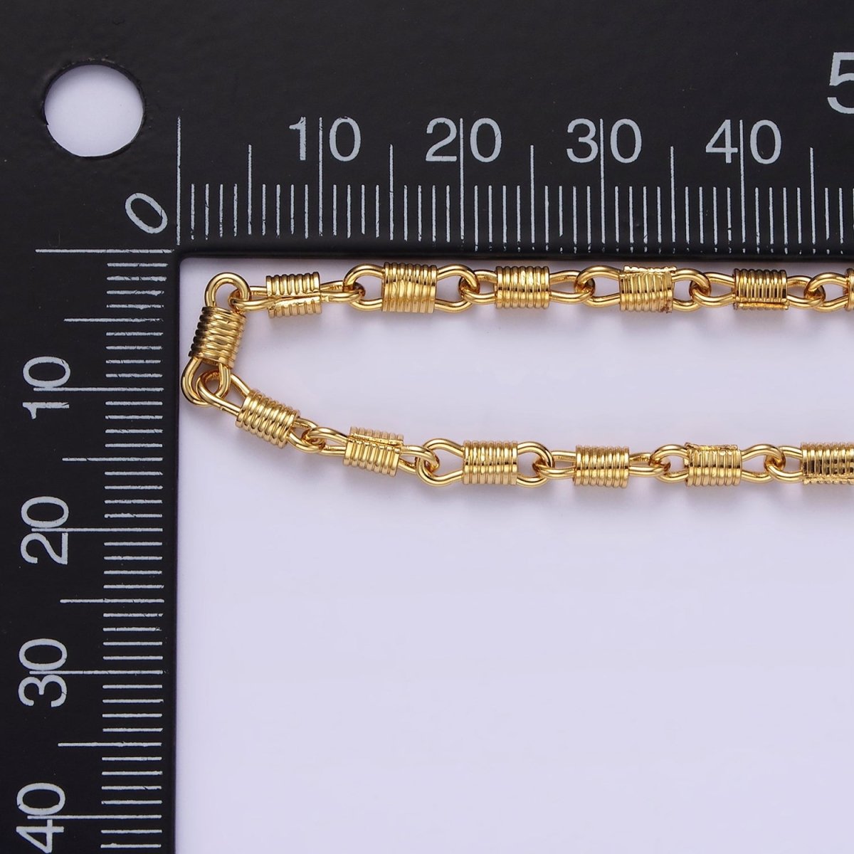 14K Gold Filled Lined Tube Link Designed Unfinished Chain For Jewelry Making | ROLL-1437 Clearance Pricing