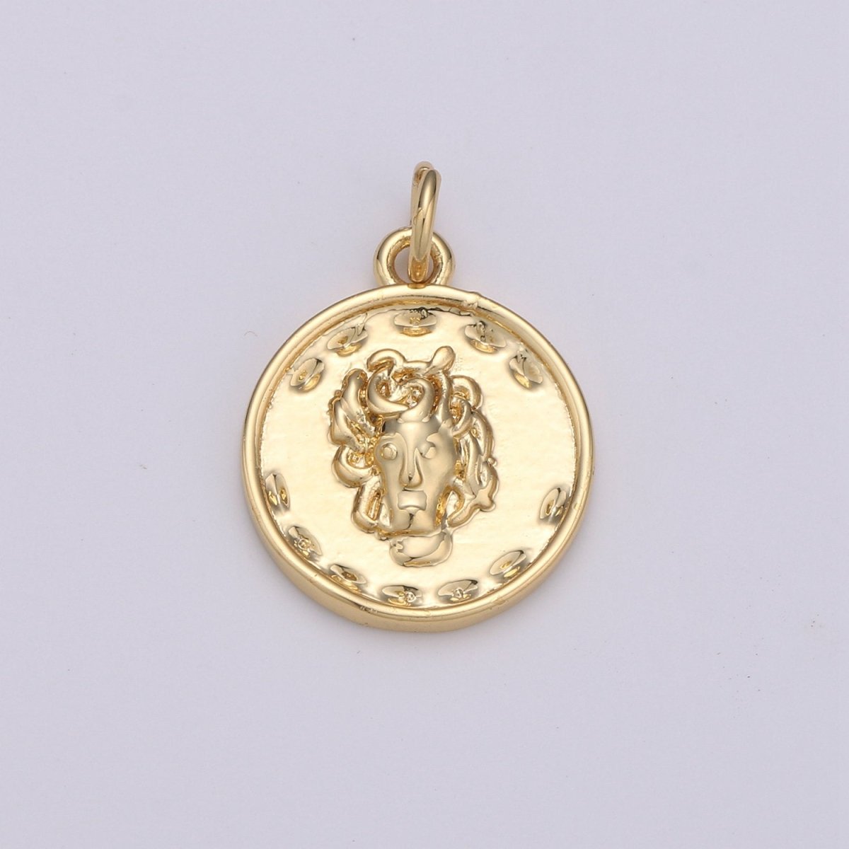 14K Gold Filled Medusa charms, 20x15mm Gold Pendant, coin charms, Gold charms, medallion charms, disc charm, Greek Charm D-539