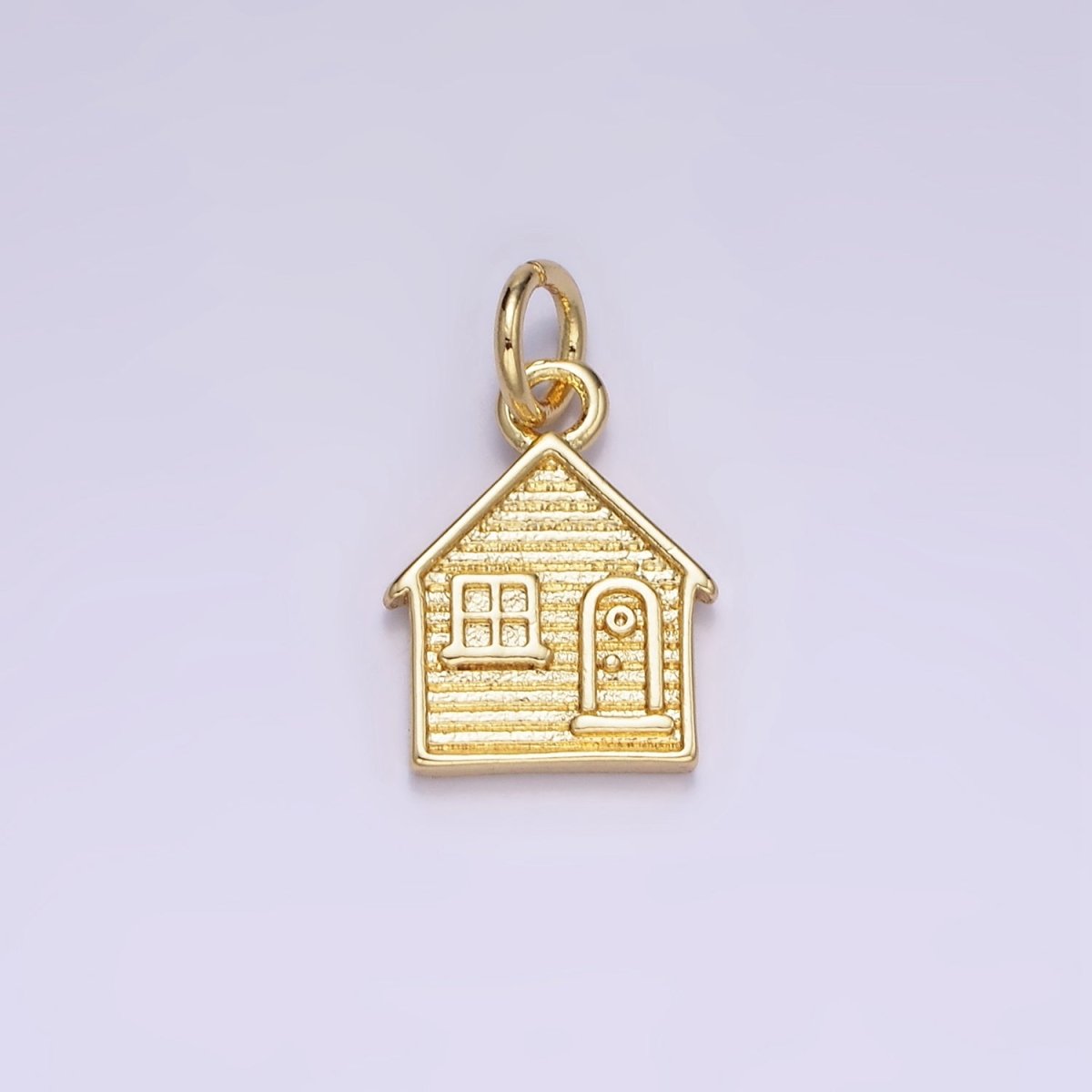14K Gold Filled Mini House Home Textured Charm | AG642