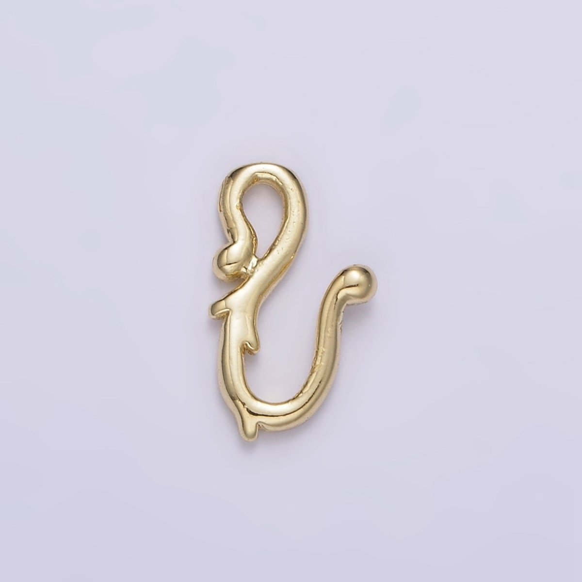 14K Gold Filled Mini Molten Vine Hook Closure Findings Supply | Z658