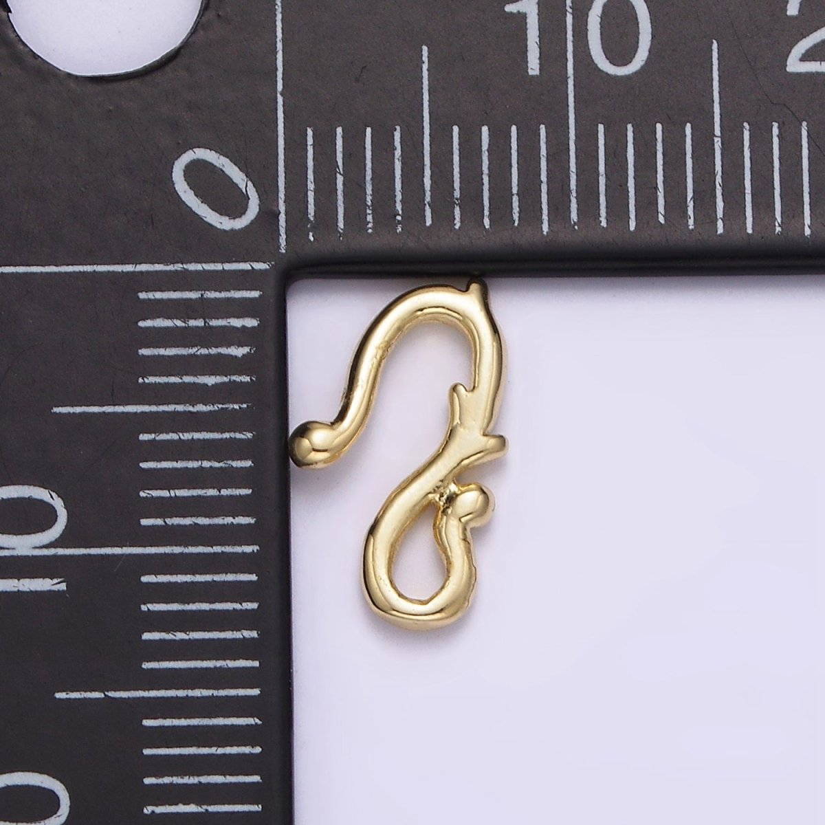 14K Gold Filled Mini Molten Vine Hook Closure Findings Supply | Z658