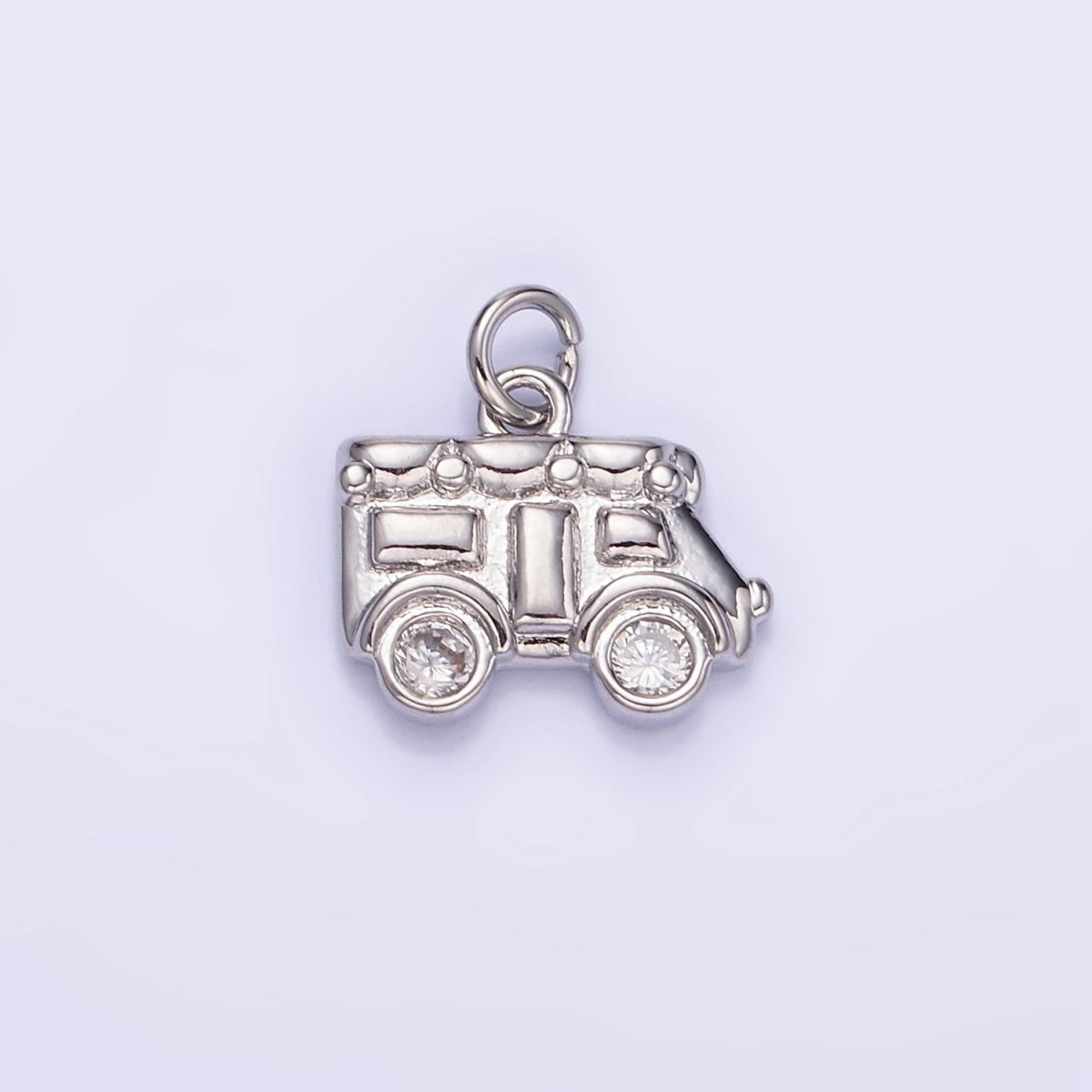 14K Gold Filled Mini Vehicle Caravan Car Charm in Gold & Silver | W549