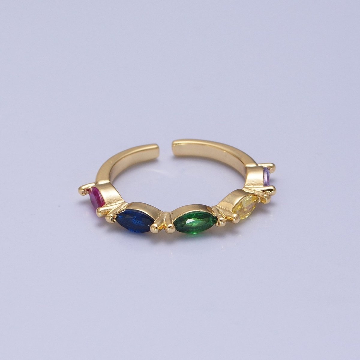 14K Gold Filled Minimalist Colorful Birthstone Ring, Gold Minimalist Jewelry O-2122