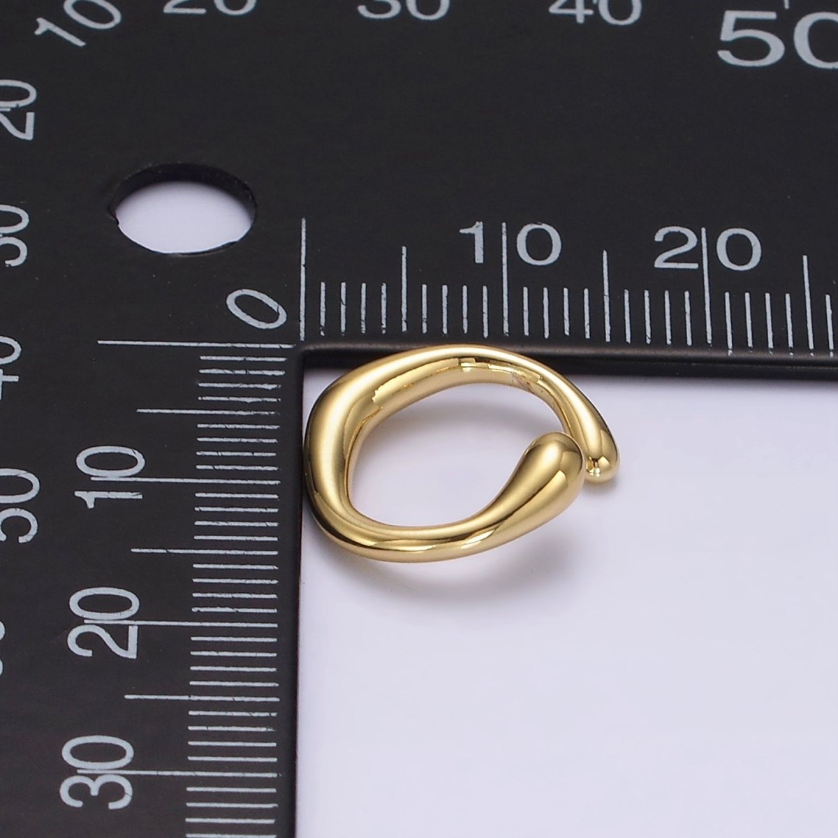 14K Gold Filled Molten Band Geometric Minimalist Ear Cuff Earrings | AI152