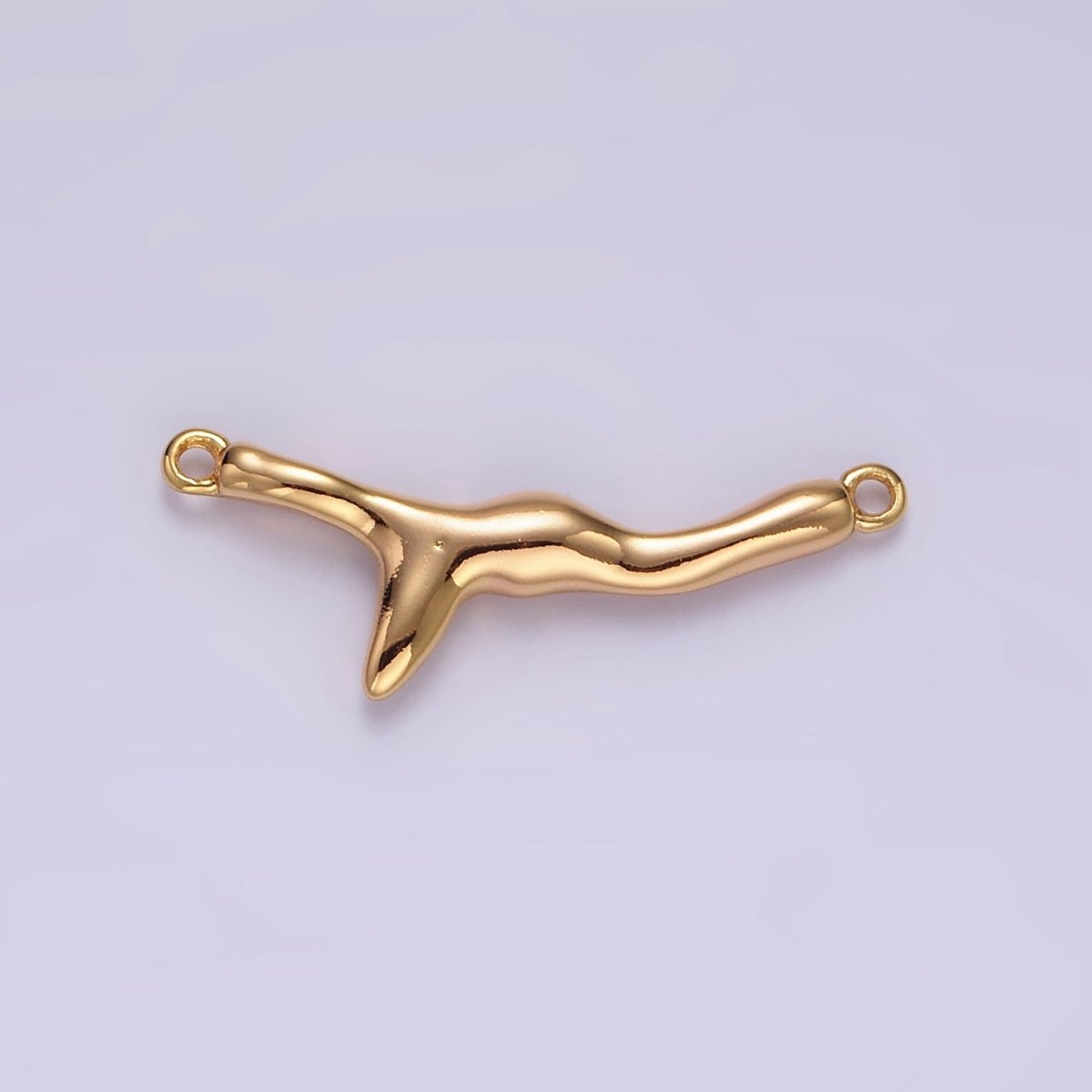 14K Gold Filled Molten Drip 23mm Minimalist Connector | G113