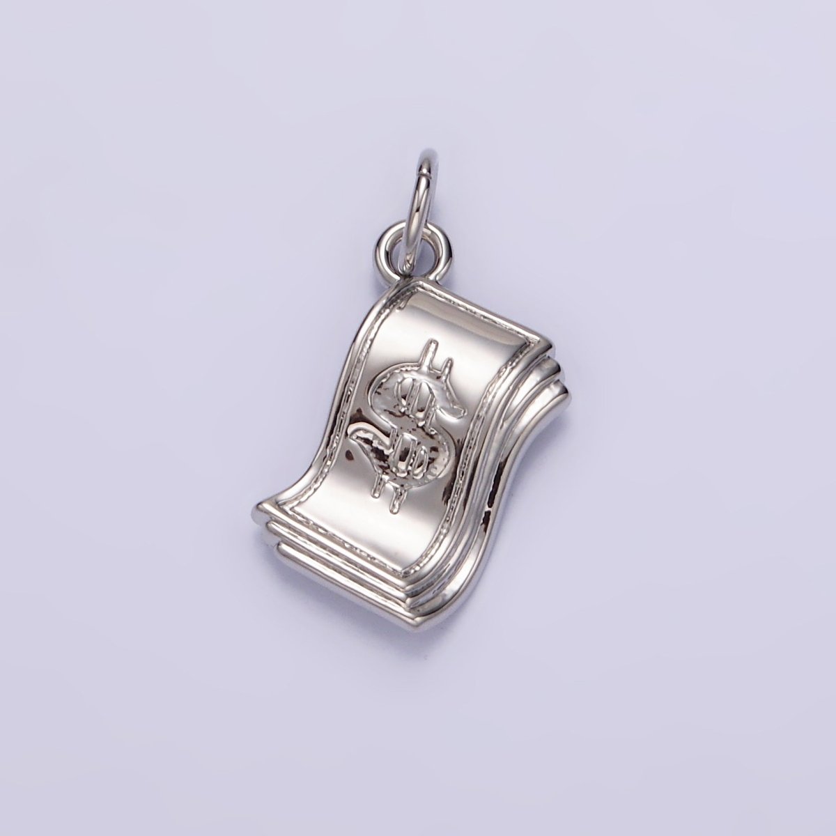 14K Gold Filled Money Dollar Bill Engraved Add-On Charm in Gold & Silver | N1502 N1503