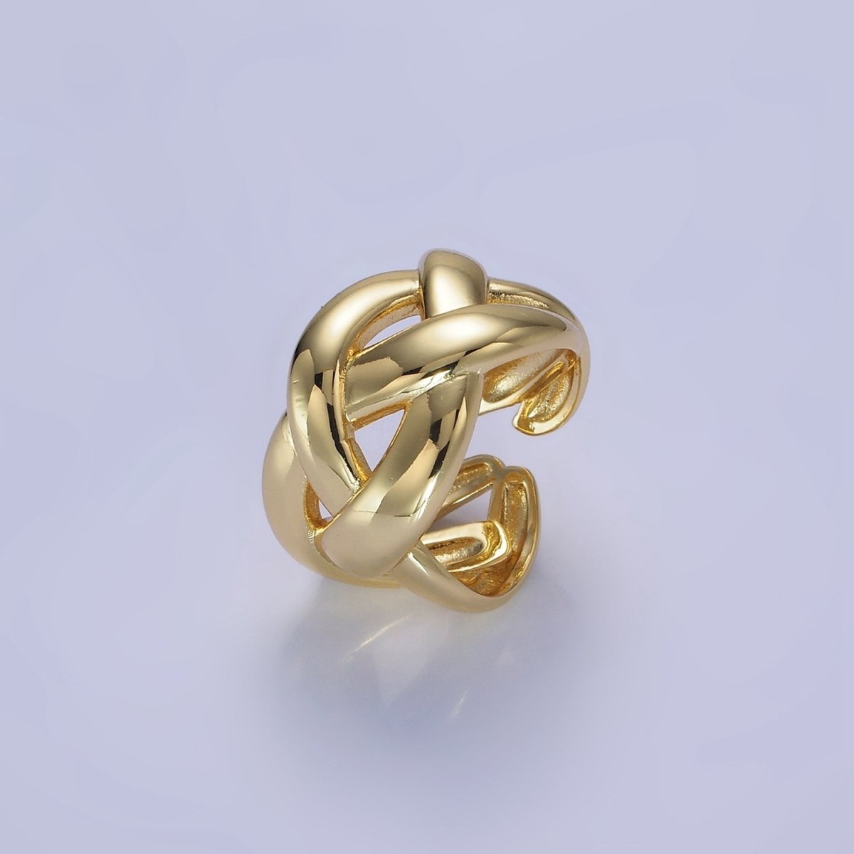 14K Gold Filled Multiple Band Fold Ring in Gold & Silver | O1349 O1350