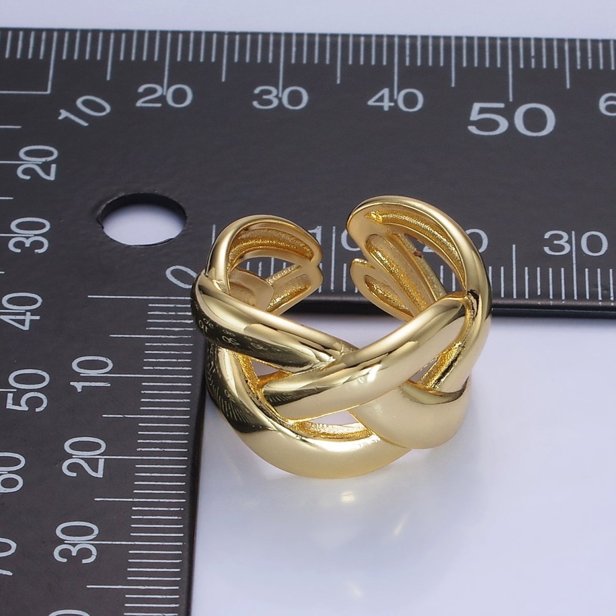 14K Gold Filled Multiple Band Fold Ring in Gold & Silver | O1349 O1350
