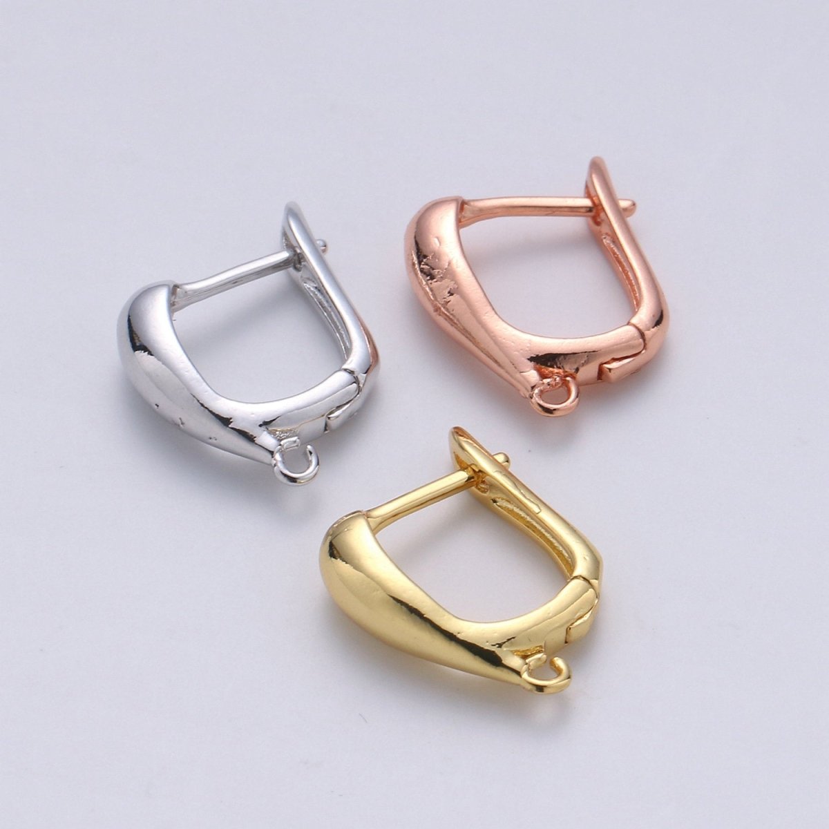 14k Gold Filled one touch w/ open link Lever back earring making, 11x17 mm, Nickel free Lead Free for Earring Charm Making Findings K-684 - K-686