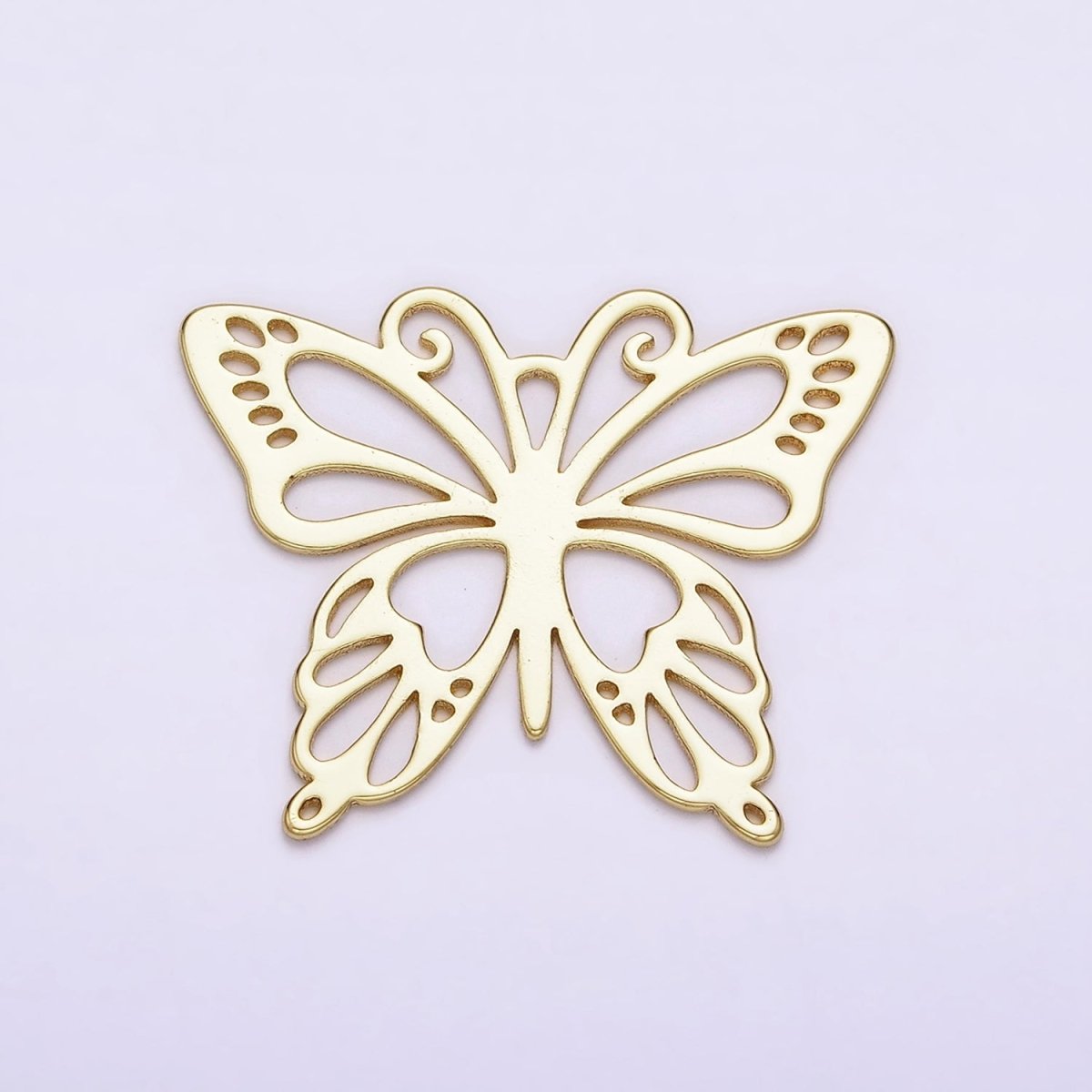 14K Gold Filled Open Antenna Butterfly Mariposa Charm | AC1454
