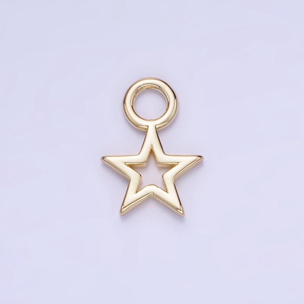 14K Gold Filled Open Celestial Star Mini Charm | AG754