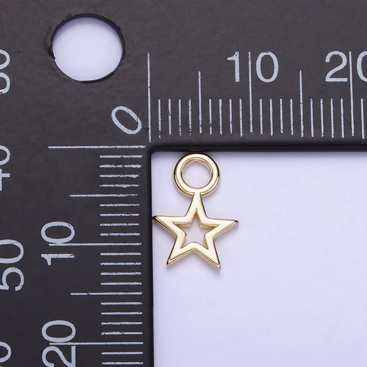 14K Gold Filled Open Celestial Star Mini Charm | AG754